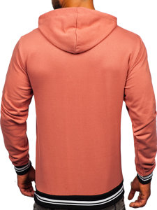 Sudadera con capucha para hombre rosa salmón Bolf 145369