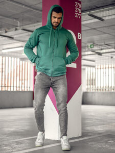 Sudadera con capucha para hombre verde Bolf 2008A