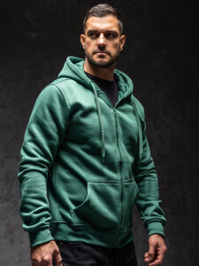 Sudadera con capucha para hombre verde Bolf 2008A1