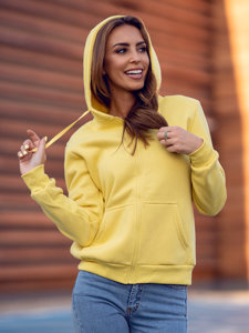 Sudadera con capucha para mujer amarillo claro Bolf W03B