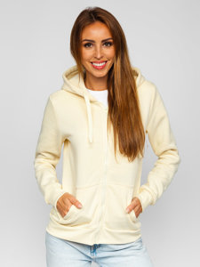 Sudadera con capucha para mujer ecrú Bolf W03B