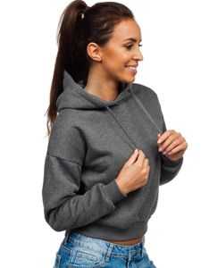 Sudadera con capucha para mujer grafito Bolf KSW2019