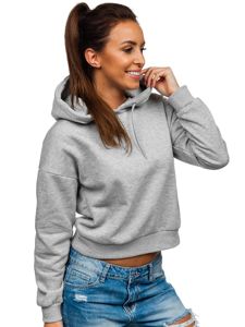 Sudadera con capucha para mujer gris Bolf KSW2019