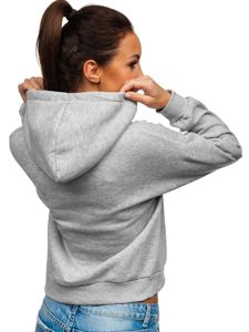 Sudadera con capucha para mujer gris Bolf KSW2019