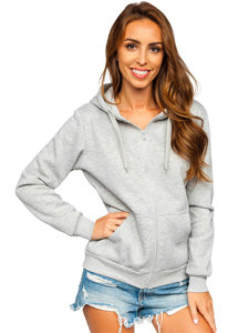 Sudadera con capucha para mujer gris Bolf W03B