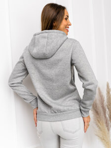 Sudadera con capucha para mujer gris Bolf W03BA