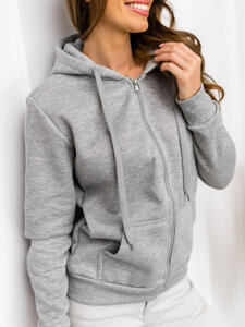 Sudadera con capucha para mujer gris Bolf W03BA