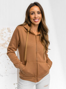 Sudadera con capucha para mujer marrón claro Bolf W03B