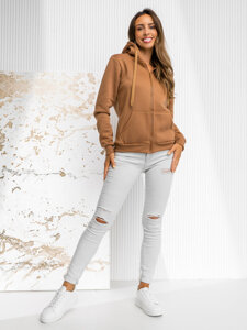 Sudadera con capucha para mujer marrón claro Bolf W03B