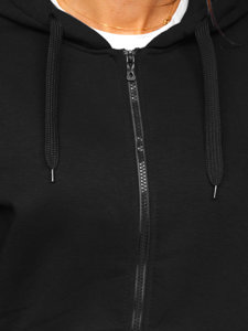 Sudadera con capucha para mujer negro Bolf W03B