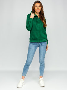 Sudadera con capucha para mujer verde Bolf W03BA