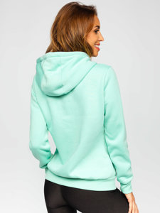 Sudadera con capucha para mujer verde menta Bolf W03BA