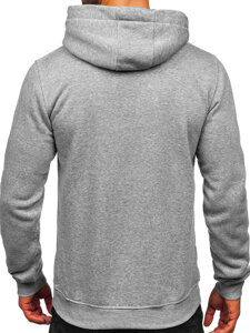 Sudadera con capucha tipo canguro para hombre gris Bolf MB001