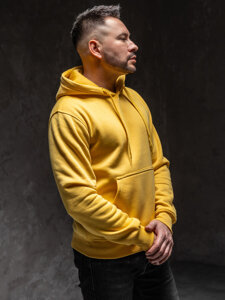 Sudadera con capucha tipo canguro para hombre jasnoamarillo Bolf 2009A1-33