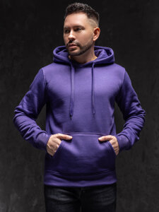 Sudadera con capucha tipo canguro para hombre violeta Bolf 2009A1