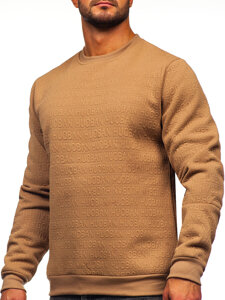 Sudadera con impresión sin capucha para hombre beige Bolf LJ0599