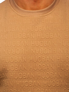 Sudadera con impresión sin capucha para hombre beige Bolf LJ0599