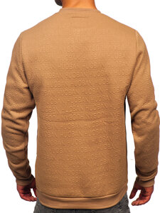 Sudadera con impresión sin capucha para hombre beige Bolf LJ0599