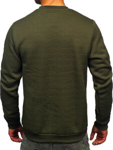 Sudadera con impresión sin capucha para hombre caqui Bolf LJ0599