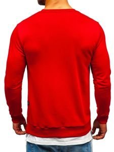 Sudadera con impresión sin capucha para hombre rojo Bolf 11115