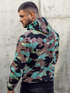 Sudadera de camuflaje con capucha para hombre verde Bolf 141023A