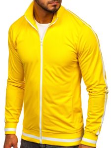 Sudadera de cuello alto de estilo retro para hombre amarillo Bolf 2126