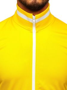 Sudadera de cuello alto de estilo retro para hombre amarillo Bolf 2126