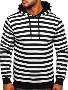 Sudadera estampada con capucha para hombre color blanco Bolf 141029