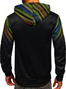 Sudadera estampada con capucha para hombre color negro Denley HM258