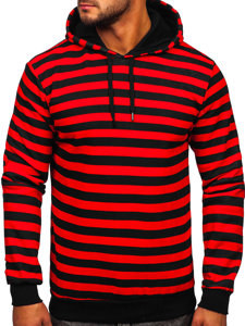 Sudadera estampada con capucha para hombre color rojo Bolf 141029