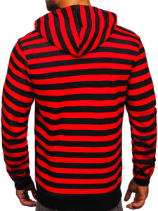 Sudadera estampada con capucha para hombre color rojo Bolf 141029