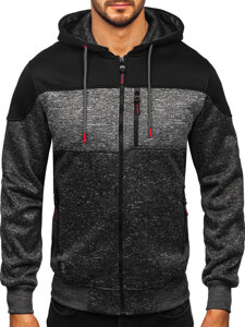 Sudadera forrada con capucha para hombre grafito Bolf TC1307