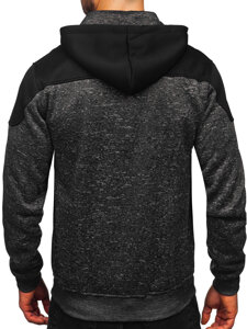 Sudadera forrada con capucha para hombre grafito Bolf TC1307