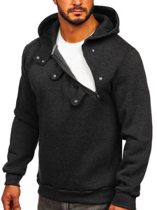 Sudadera gruesa con capucha para hombre grafito Bolf 06