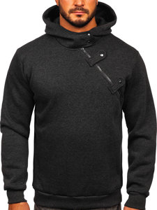 Sudadera gruesa con capucha para hombre grafito Bolf 06