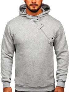 Sudadera gruesa con capucha para hombre gris oscuro Bolf 06