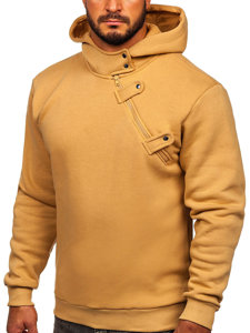 Sudadera gruesa con capucha para hombre marrón Bolf 06