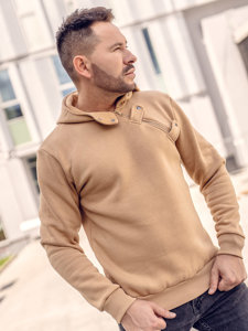 Sudadera gruesa con capucha para hombre marrón Bolf 06A