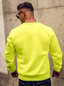 Sudadera gruesa sin capucha para hombre amarillo y fluorescente Bolf 2001A