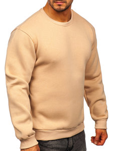 Sudadera gruesa sin capucha para hombre beige Bolf 2001