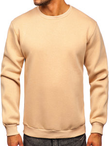 Sudadera gruesa sin capucha para hombre beige Bolf 2001