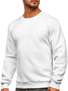 Sudadera gruesa sin capucha para hombre blanco Bolf 2001