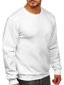 Sudadera gruesa sin capucha para hombre blanco Bolf 2001