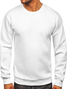 Sudadera gruesa sin capucha para hombre blanco Bolf 2001