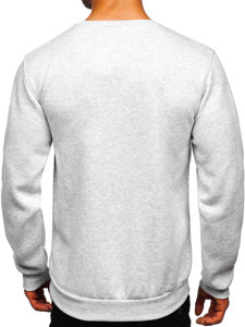 Sudadera gruesa sin capucha para hombre gris claro Bolf 2001