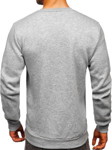 Sudadera gruesa sin capucha para hombre gris oscuro Bolf 2001