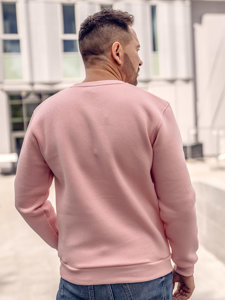 Sudadera gruesa sin capucha para hombre rosa claro Bolf 2001A