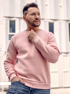 Sudadera gruesa sin capucha para hombre rosa claro Bolf 2001A