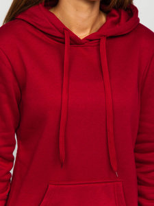 Sudadera larga con capucha para mujer burdeos Bolf YS10003-A