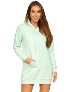 Sudadera larga con capucha para mujer menta Bolf YS10003-A